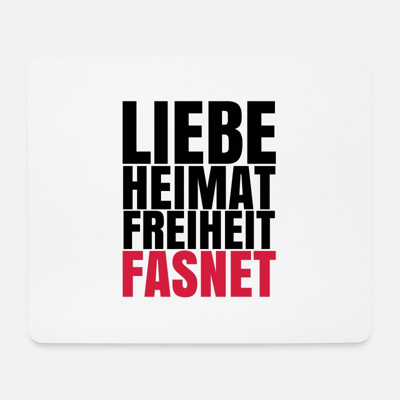 LIEBE HEIMAT FASNET - Mousepad (Querformat) - Weiß