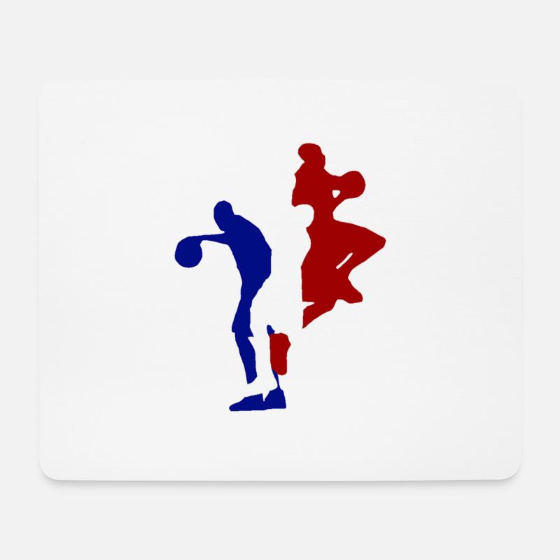 basketball - Mousepad (Querformat) - Weiß