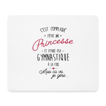 princesse et Gymnastique - Tapis de souris (format paysage) - blanc - Devant