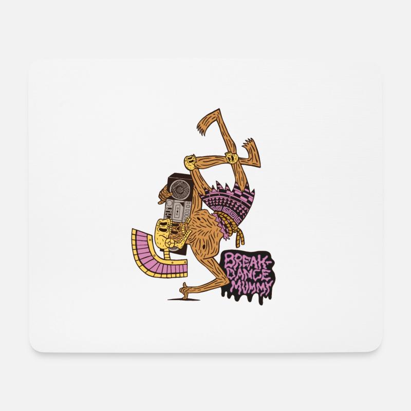 Breakdance Mummy - Mousepad (Querformat) - Weiß