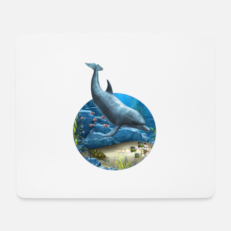 The World Of The Dolphin - Mousepad (Querformat) - Weiß