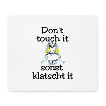 dont touch it Unicorn - Tapis de souris (format paysage) - blanc - Devant