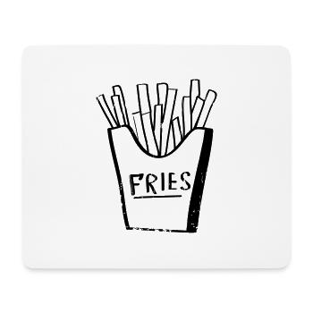 Fries! Frittierte Pommes - Mousepad (Querformat) - Weiß - Vorne