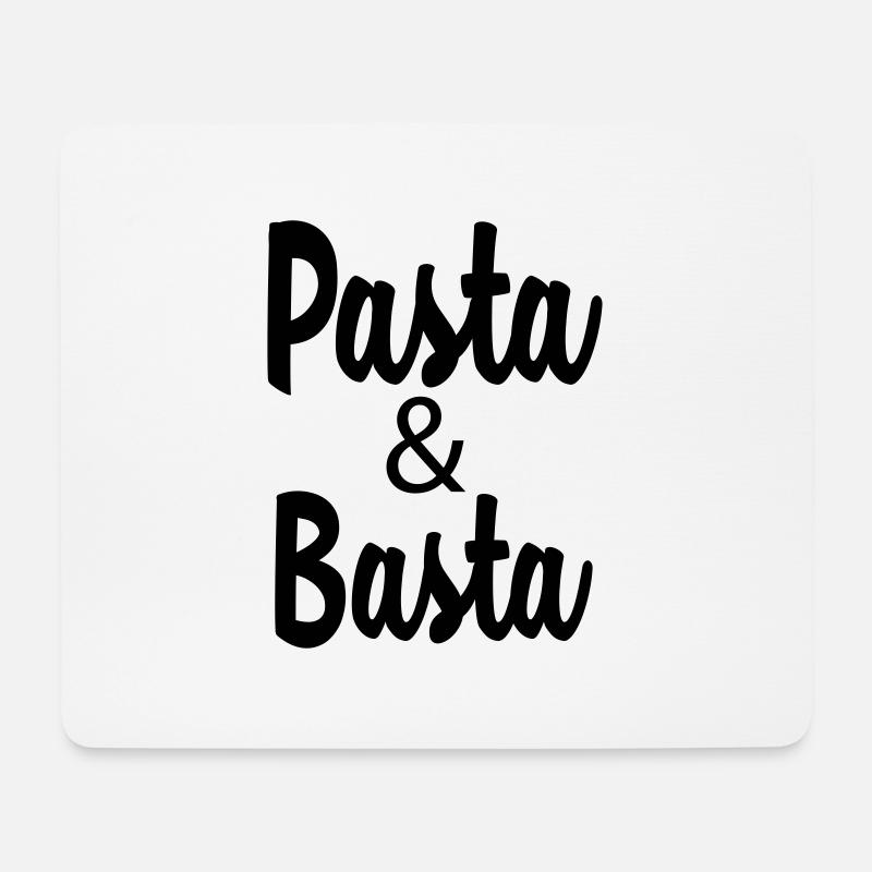 Pasta basta - Mouse Pad (horizontal) - white
