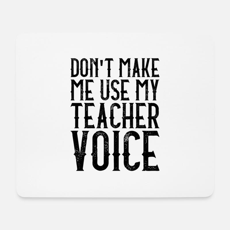 Teacher Voice - Mousepad (Querformat) - Weiß