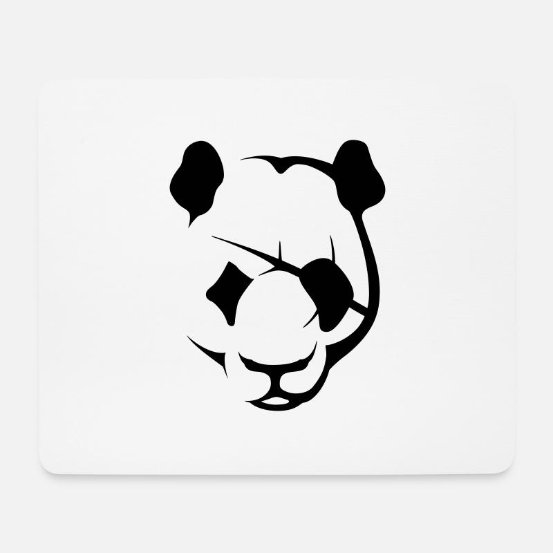 Panda portrait - Mouse Pad (horizontal) - white