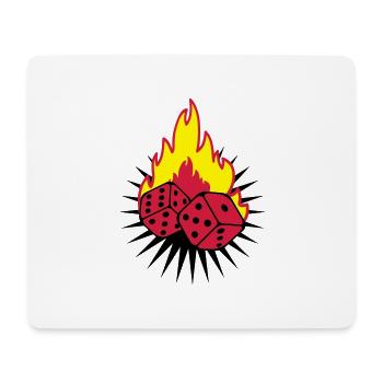 cubes_fire_f3 - Tapis de souris (format paysage) - blanc - Devant