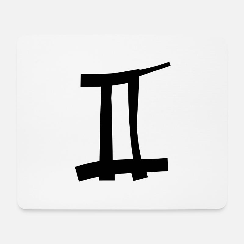 Zwilling Sternzeichen - Mousepad (Querformat) - Weiß