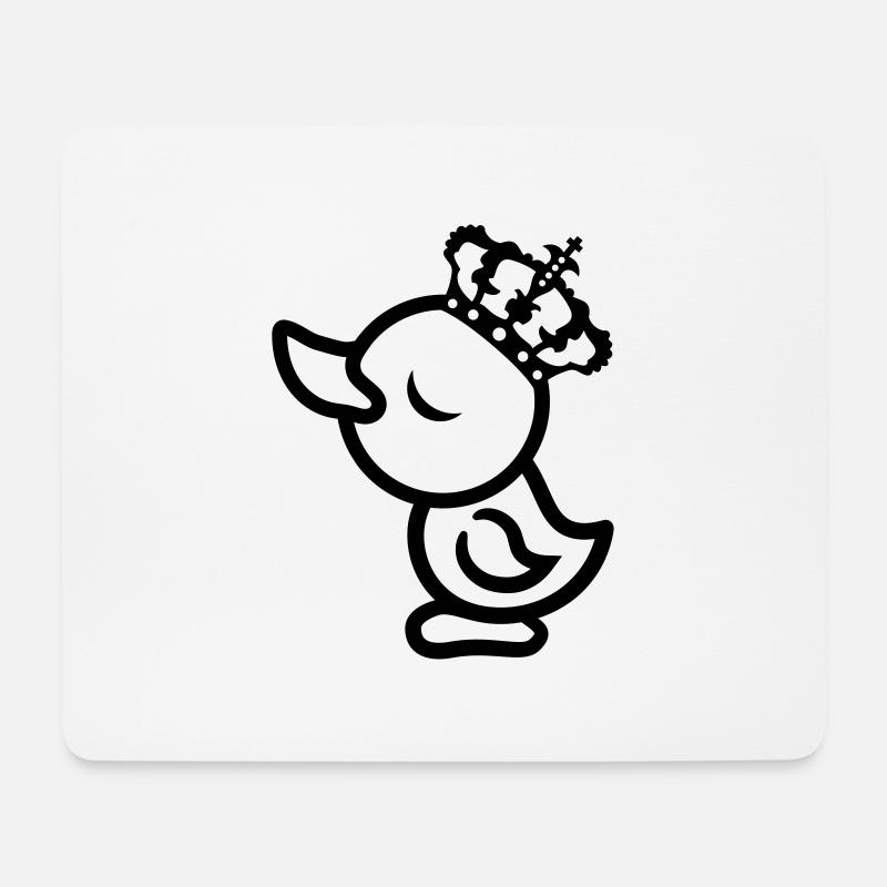 arrogant eitel koenig koenigin prinzessin chick kr - Mousepad (Querformat) - Weiß