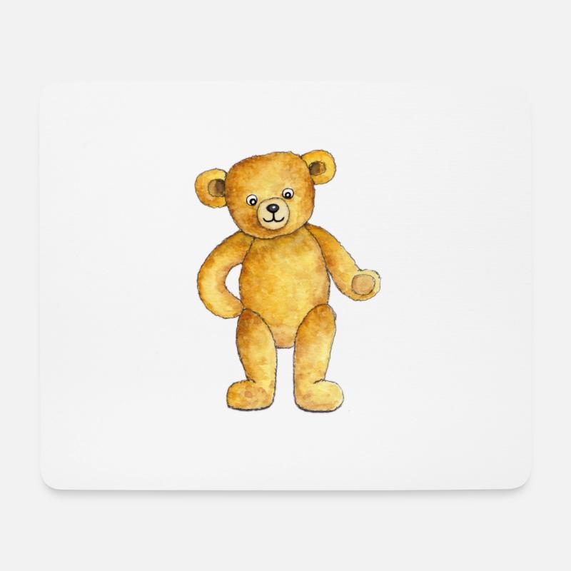 Teddybär - Mousepad (Querformat) - Weiß