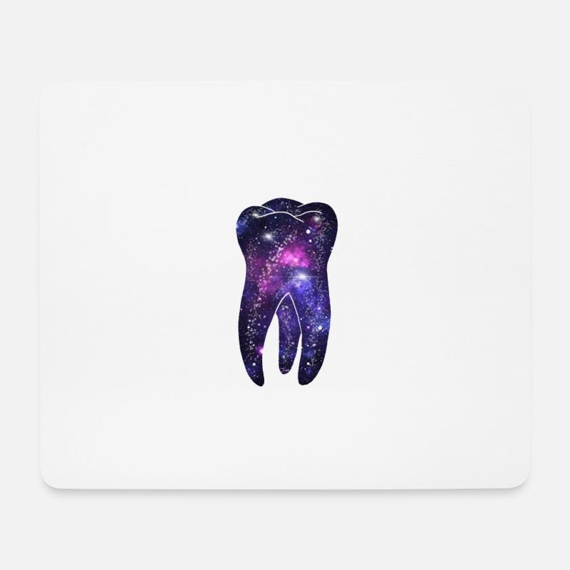 Galaxie Zahn - Mousepad (Querformat) - Weiß