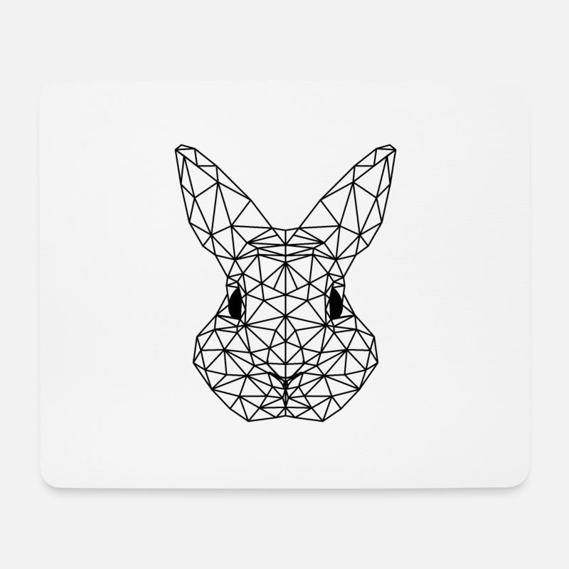 POLYGON Hase Dreieck Osterhase Ostern Geschenk - Mousepad (Querformat) - Weiß