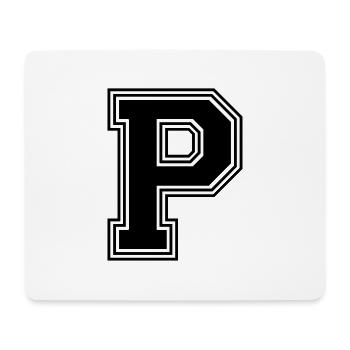 P_letter_P_(w31) - Mouse Pad (horizontal) - white - Front