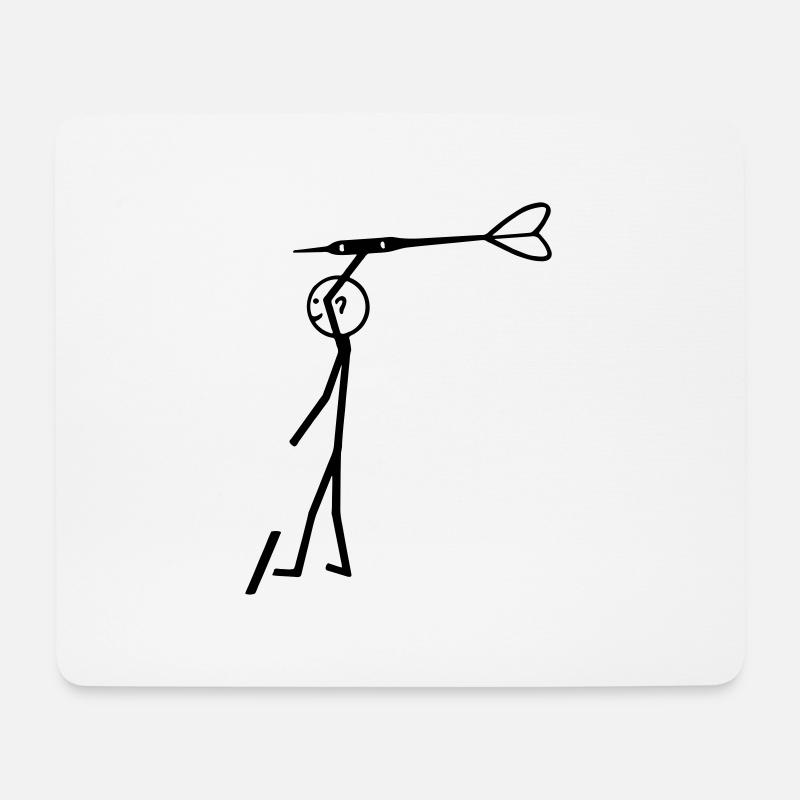 Dart - Mousepad (Querformat) - Weiß
