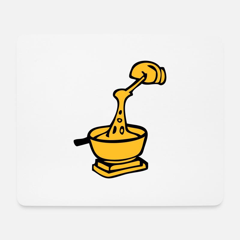 Koch Schweizer kulinarische Spezialität Fondue - Mousepad (Querformat) - Weiß