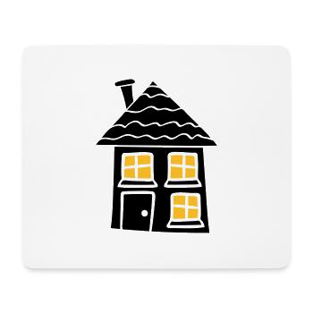 nacht licht fenster dunkel schwarz süßes kleines h - Mousepad (Querformat) - Weiß - Vorne