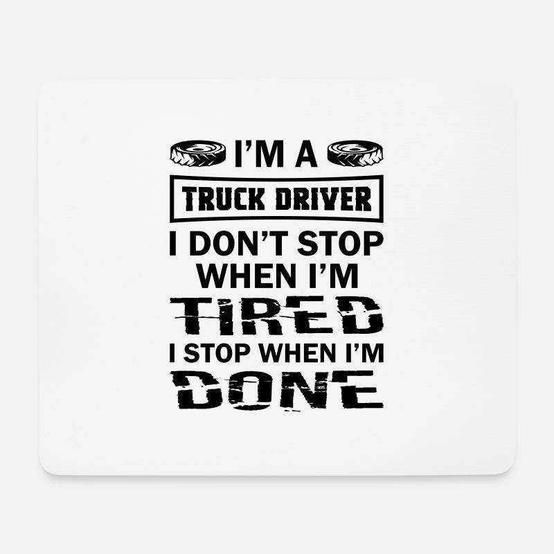 Truck Driver - Mousepad (Querformat) - Weiß