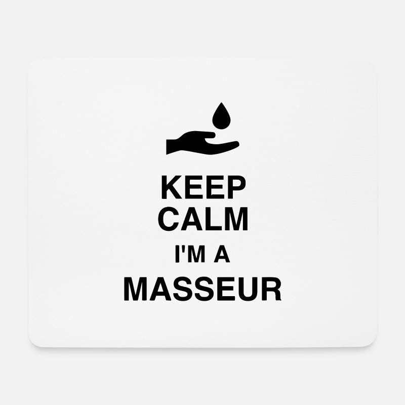 Massage / Masseur / Masseuse / Job - Mousepad (Querformat) - Weiß