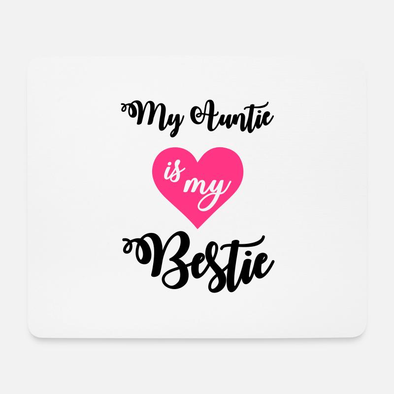 My auntie is my bestie - Mousepad (Querformat) - Weiß