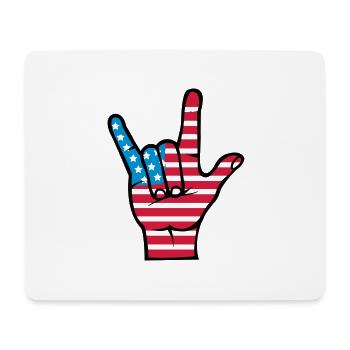 hand_usa - Tapis de souris (format paysage) - blanc - Devant