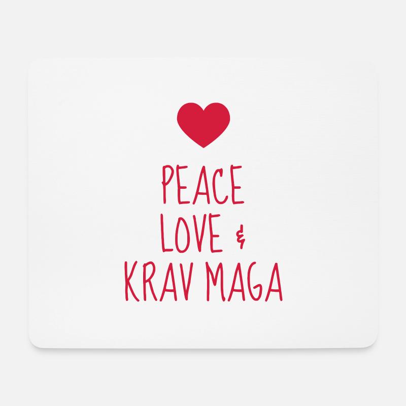 Krav Maga / Krav-Maga / Fight / Martial Art - Mousepad (Querformat) - Weiß