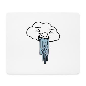 vomissant drôle nuage de pluie - Tapis de souris (format paysage) - blanc - Devant
