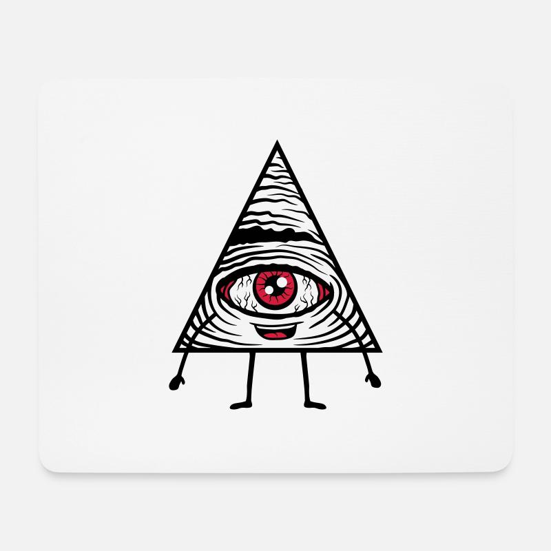 Comic Figur Auge - Mousepad (Querformat) - Weiß