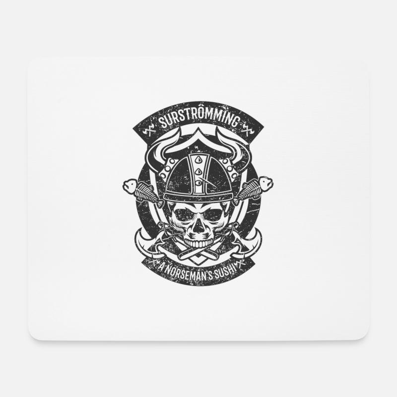 Surströmming T Shirt Norseman's Sushi - Mousepad (Querformat) - Weiß