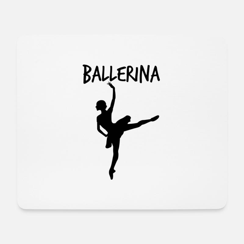 Ballerina Tänzerin - Mousepad (Querformat) - Weiß