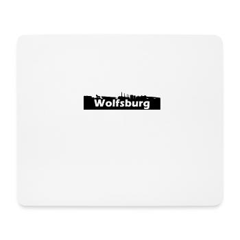 Wolfsburg + Skyline - Mousepad (Querformat) - Weiß - Vorne