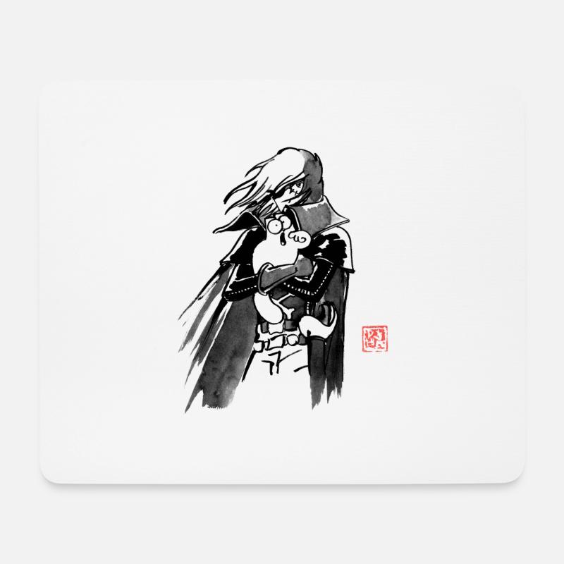albator und simons katze - Mousepad (Querformat) - Weiß