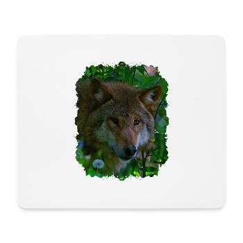 Wolf - Mousepad (Querformat) - Weiß - Vorne