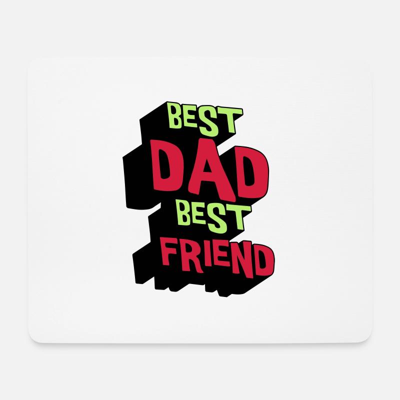 Bester Vater Bester Freund - Mousepad (Querformat) - Weiß