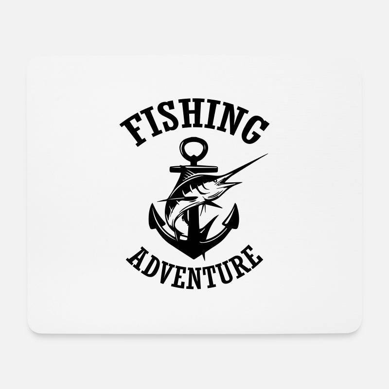Fishing Adventure - Mousepad (Querformat) - Weiß