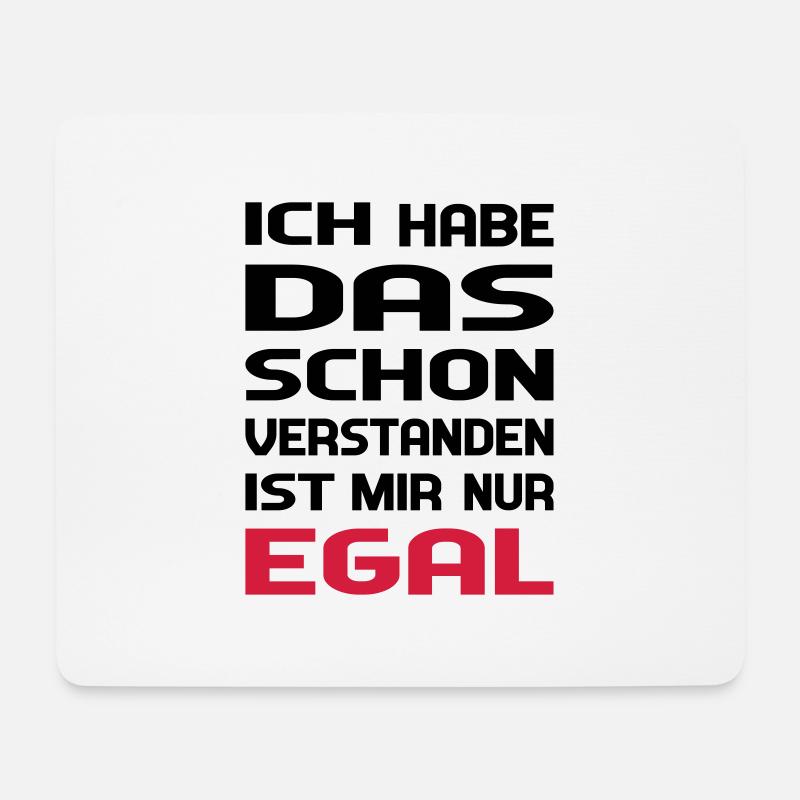 Ich habe das schon verstanden - Mousepad (Querformat) - Weiß