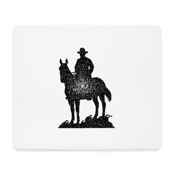 cow-boy - Tapis de souris (format paysage) - blanc - Devant