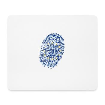 Empreinte digitale de l'Europe - Tapis de souris (format paysage) - blanc - Devant