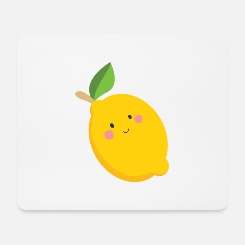 Zitrone - Mousepad (Querformat) - Weiß