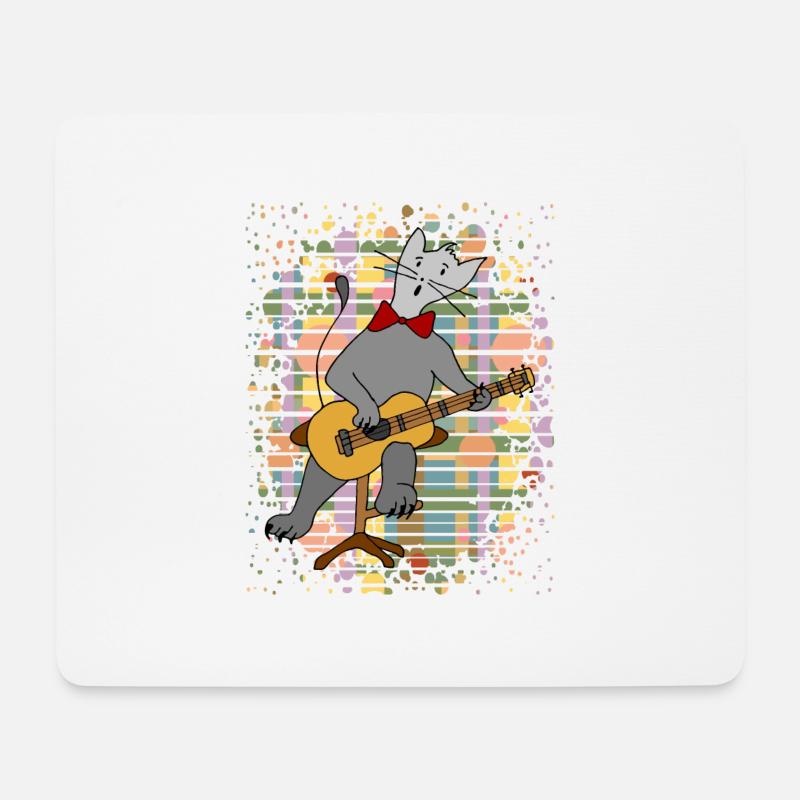 Katze - Mousepad (Querformat) - Weiß