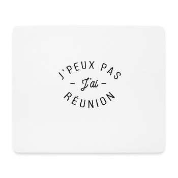 Je peux pas jai reunion - Tapis de souris (format paysage) - blanc - Devant