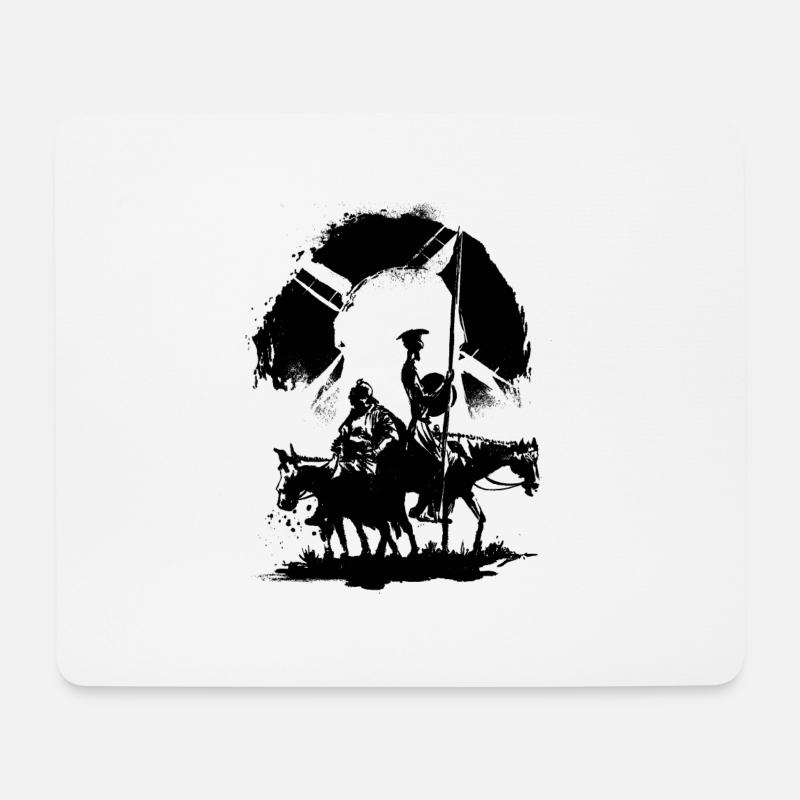 Don Quixote de la Mancha - Mousepad (Querformat) - Weiß