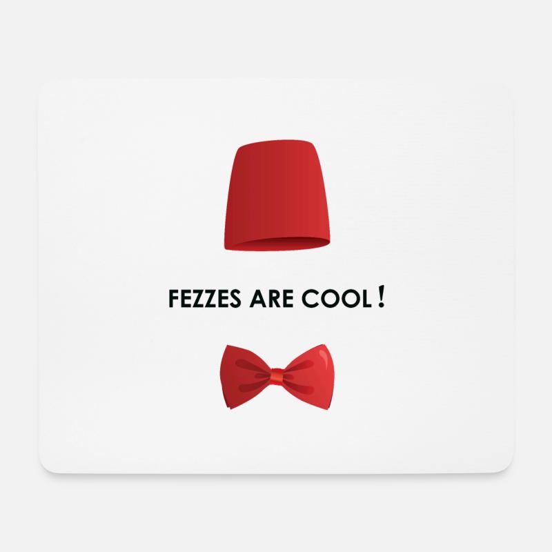 Fezzes sind cool - Mousepad (Querformat) - Weiß