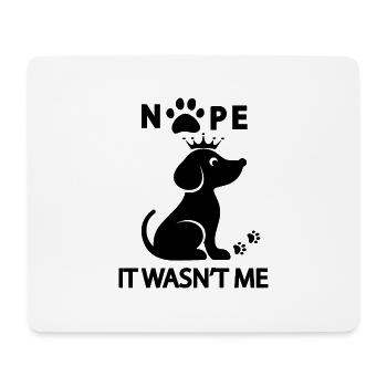Chien chien - Tapis de souris (format paysage) - blanc - Devant