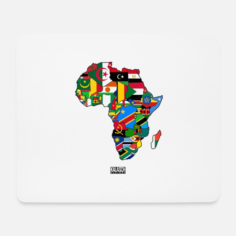 AFRIKA Länder Logo - Mousepad (Querformat) - Weiß