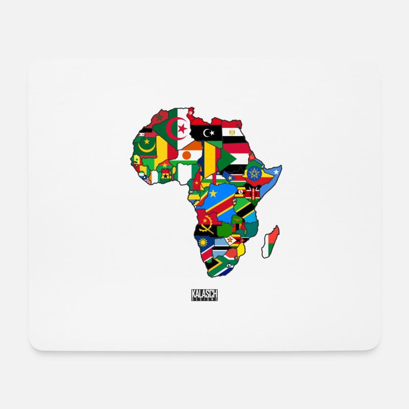 AFRIKA Länder Logo - Mousepad (Querformat) - Weiß