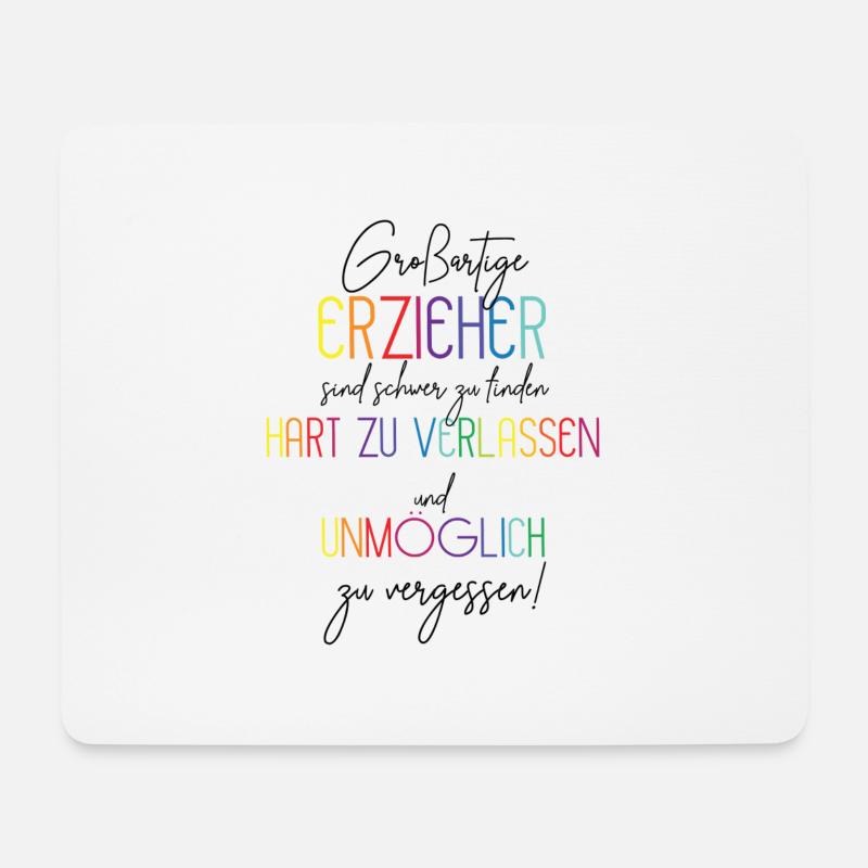 Abschied Erzieher - Mousepad (Querformat) - Weiß