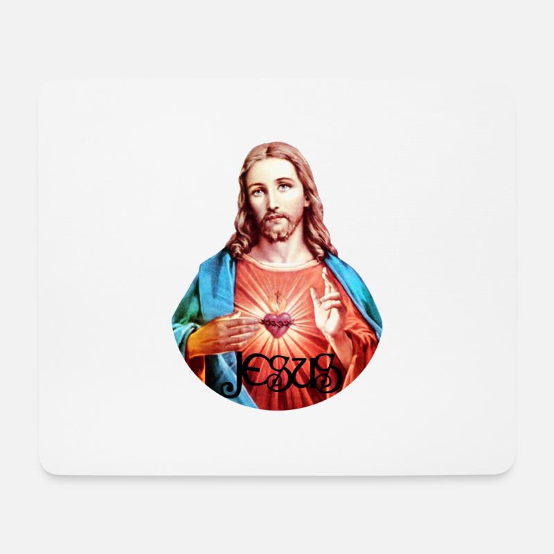 Jesus Christ Jesus Christus - Mousepad (Querformat) - Weiß
