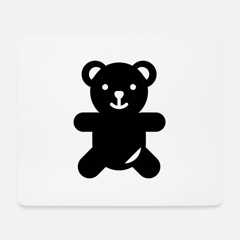 Teddy - Mousepad (Querformat) - Weiß