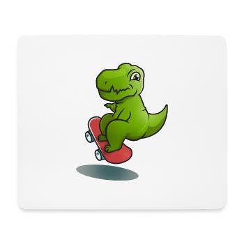 dino skate skateboard - Mouse Pad (horizontal) - white - Front