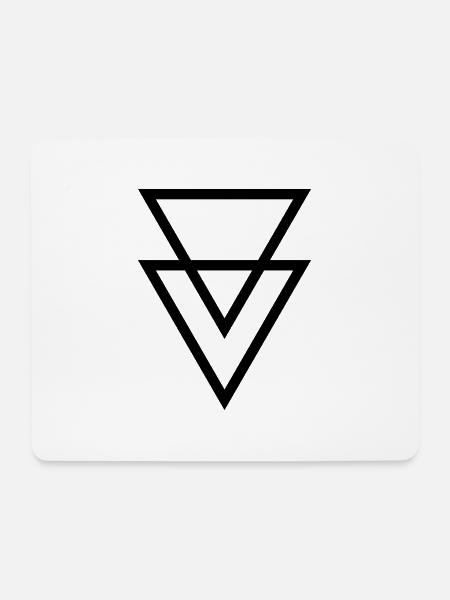 Dreiecke Symbole Vektor - Mousepad (Querformat) - Weiß